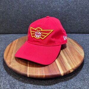 New Era 9TWENTY Atlanta Hawks Hat Mens Red Retro Winged Logo Adjustable Cap